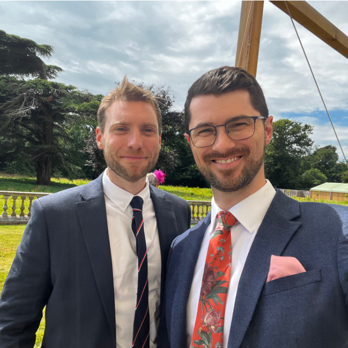 Joe and Dave in suits